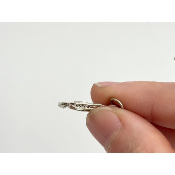 Sailboat Hand Carved Nautical Sterling Silver 925 Vintage Pendant | Charm - Picture 9 of 9